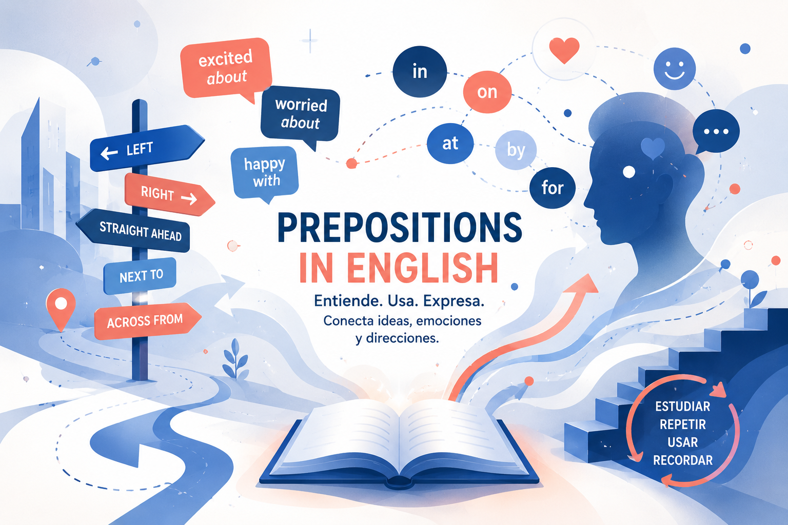 Preposiciones en inglés: emociones, direcciones y cómo estudiarlas de verdad